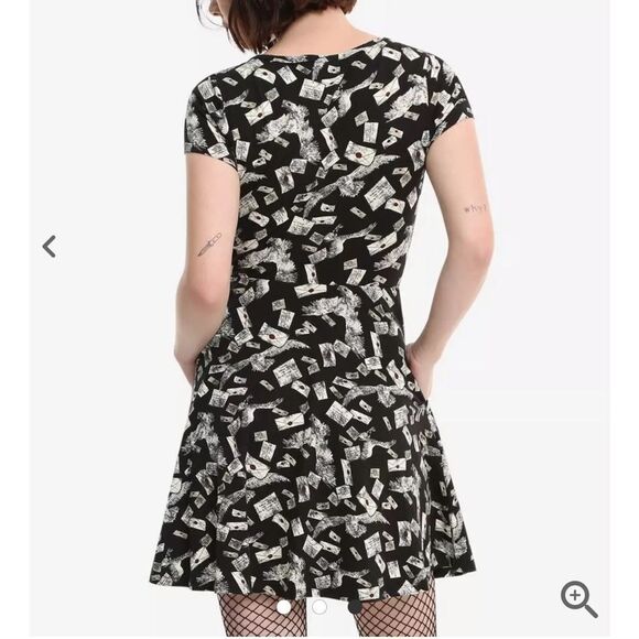 Harry Potter X Hot Topic Collection Hogwarts Letter Skater Dress Black Size S - Picture 16 of 16
